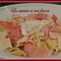 Farfalles, Crème de Chèvre et Serrano