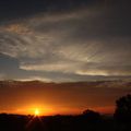 Coucher de soleil ce soir après l'orage de cet après midi