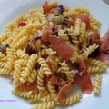 Fusilli à l'Italienne, Trévise, Speck, Oignons