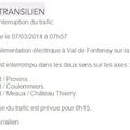 Ligne P : interruption du trafic