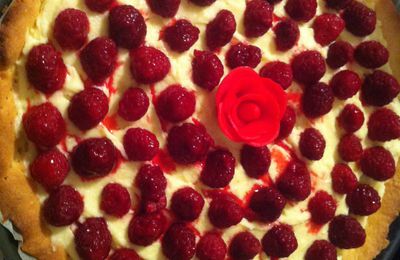 Tarte Framboises et crème mousseline 