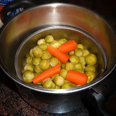Carottes et Choux de Bruxelles fondants