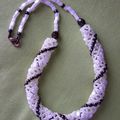 Lattice rope necklace ecru