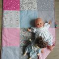 Couverture pour bébé, en patchwork molletonné