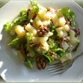 Salade de pommes de terre, jambon de parme et roquefort