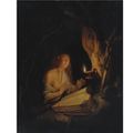 Attributed to Gerrit Dou (Leiden 1613 - 1675), The Penitent Magdalene by candlelight 