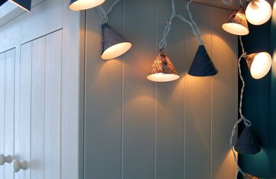 Guirlande lumineuse Liberty & denim - Tuto