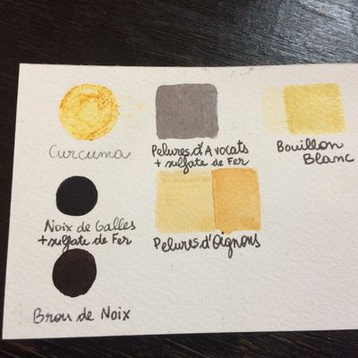 mes experiences avec les encres végétales avancent 