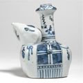 A blue and white 'elephant' kendi. Ming dynasty, Wanli period