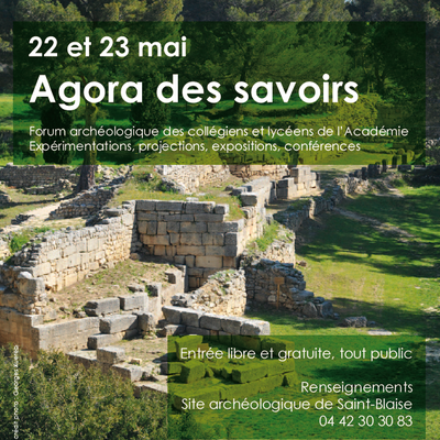 Saint-Blaise: Agora des savoirs, le 22 et 23 mai
