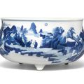 A blue and white censer, Kangxi period (1662-1722)