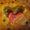 Ma Saint Valentin, (seule mais) Orang’inale! Gâteau doux à l’orange avec billes d'amour...