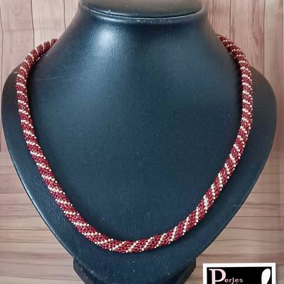 Collier spirale au crochet