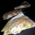 Quesadillas au poulet-mozzarella et guacamole