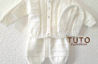 PATRON tricot bb FACILE et PREMA modele layette bébé et patron a tricoter Explications tuto brassière, bonnet, chaussons et Reborn