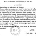 BREVET DE COLONEL DU PRINCE LEOPOLD DE TALMOND