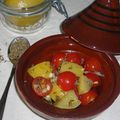 Salade de tomates cerises au cumin et au citron confit