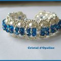 Bracelet perles nacrées et cristal - 210