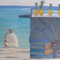 Bar de plage (île Maurice) Acrylique sur toile - 10 Fig
