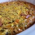 Clafoutis jambon/champignons/macédoine