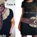 Une Idée Cadeau en Mode : Version marron Glacé et Or ... L'écharpe revisitée en Cravate Féminine et ceinture ! 