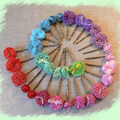 Arc-en-ciel de barrettes