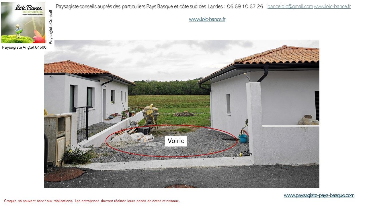 Paysagiste Anglet, étude paysagère d'aménagement de parking.
