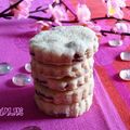 Biscuits sablés aux cranberries macérées dans du thé aux fruits rouges