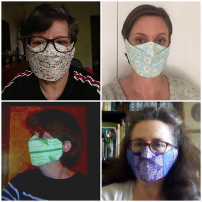 Un masque en papier qui peut aussi se faire avec un carré de tissu !