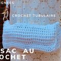 Tuto crochet : Pochette avec dragonne et anse / crochet tubulaire et brides alignéesC