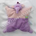 Doudou Peluche semi-plat Eléphant Lumpy Rose Mauve Disney