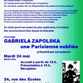  G. ZAPOLSKA, une parisienne oubliée - présentation de l'ouvrage : 24 rue des Écoles - 24 mai