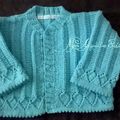 Gilet Bébé turquoise