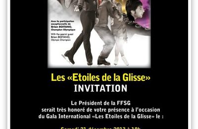 Invitation Gala "Les Etoiles de la Glisse" - Courchevel 21.12.2013 