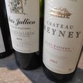 Terrasses du Larzac : Mas Jullien 2014 ; Saint Estèphe : Château Meyney 2005