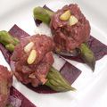 Cuisine Crudattitude - Yuk Hwe: Steak Tartare Coréen et Carpaccio de Betterave Rouge 