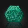 An hexagonal-shaped carved Colombian emerald of 52.04 carats, late 17th to early 18th century