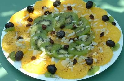 Salade d'orange aux kiwis