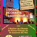 Concert de chants de Noël traditionnels 2019 par l'Atelier de Chant de St-Laurent du Var