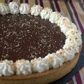 Tarte au chocolat viennois, pâte sucrée à la noisette