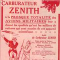 PUBLICITE CARBURATEUR ZENITH en 1913