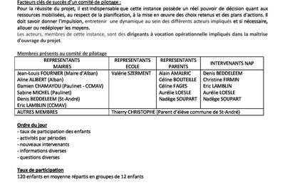 Compte-rendu comité de pilotage NAP du 16.11.2016