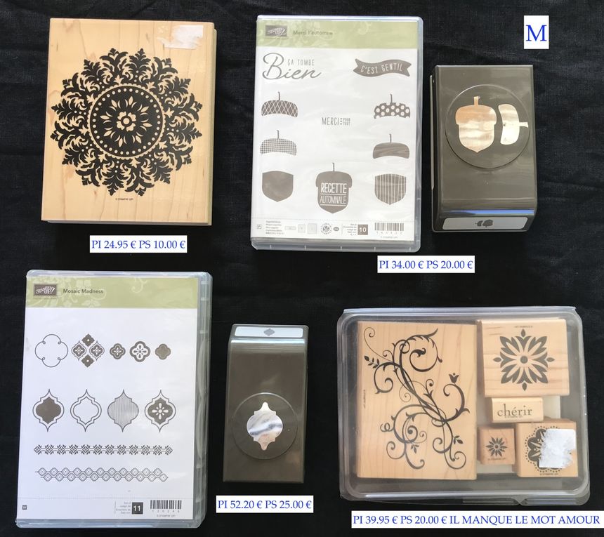 Sets de Tampons et Tampons à la pièce de I à T