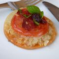 Tarte fine aux oignons ,tomates et chorizo sans gluten