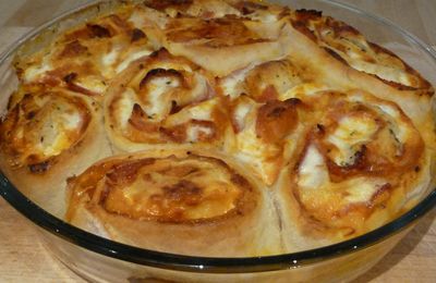 Pizza rolls au jambon et mozzarella