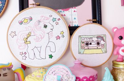 Broderie ♥ Retour en enfance ~ Mon Petit Poney et sa cassette audio ♥