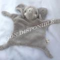 Doudou Peluche Plat Gris WWF