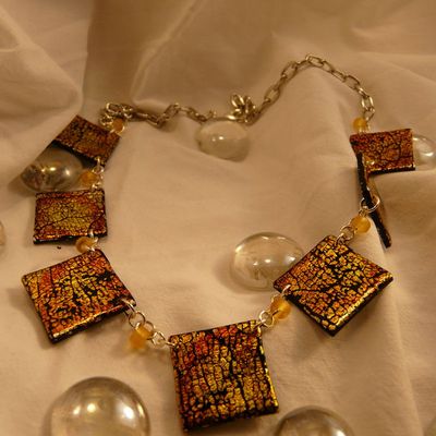 feuille d'argent et encre jaune orange