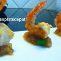 Gambas coco et chutney melon