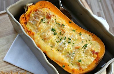 Courge butternut farcie et gratinée au Pont l'Evêque Graindorge AOC {recette}